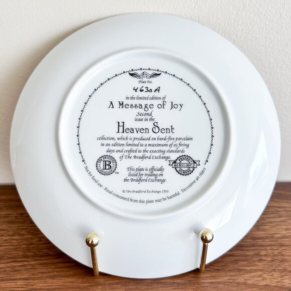 A Message of Joy Plate | Heaven Sent | Bradford 1999 - Picture 4 of 5